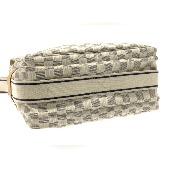 Auth Louis Vuitton LV Damier Azur Navaglio Messenger Bag Crossbody Satchel - Picture 8 of 10